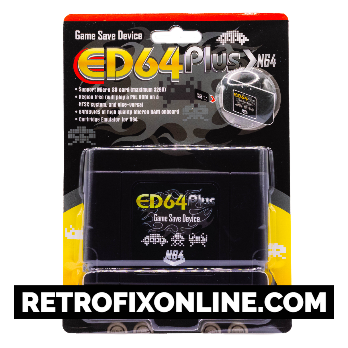ED64 Plus N64 Everdrive Game Save Cartridge – Retrofix